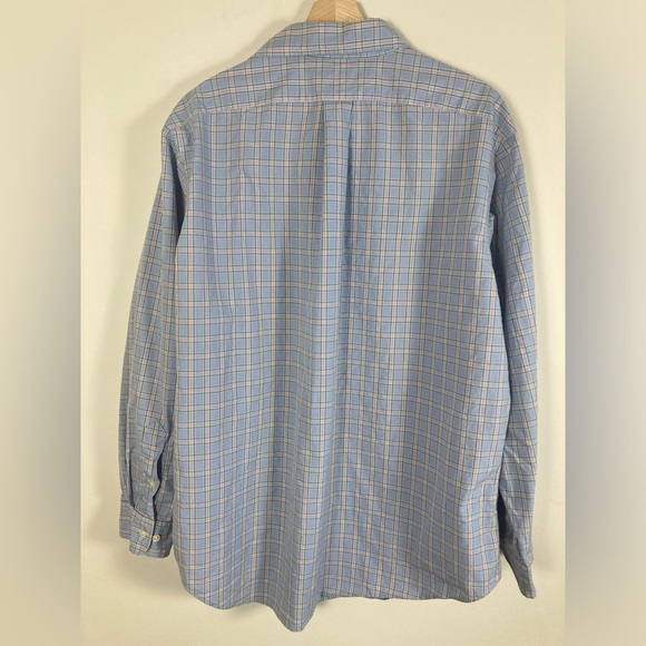 Ralph Lauren Men Classic Fit Shirt Plaid Blue Pink Pony 17 34/35 XL - Picture 4 of 7